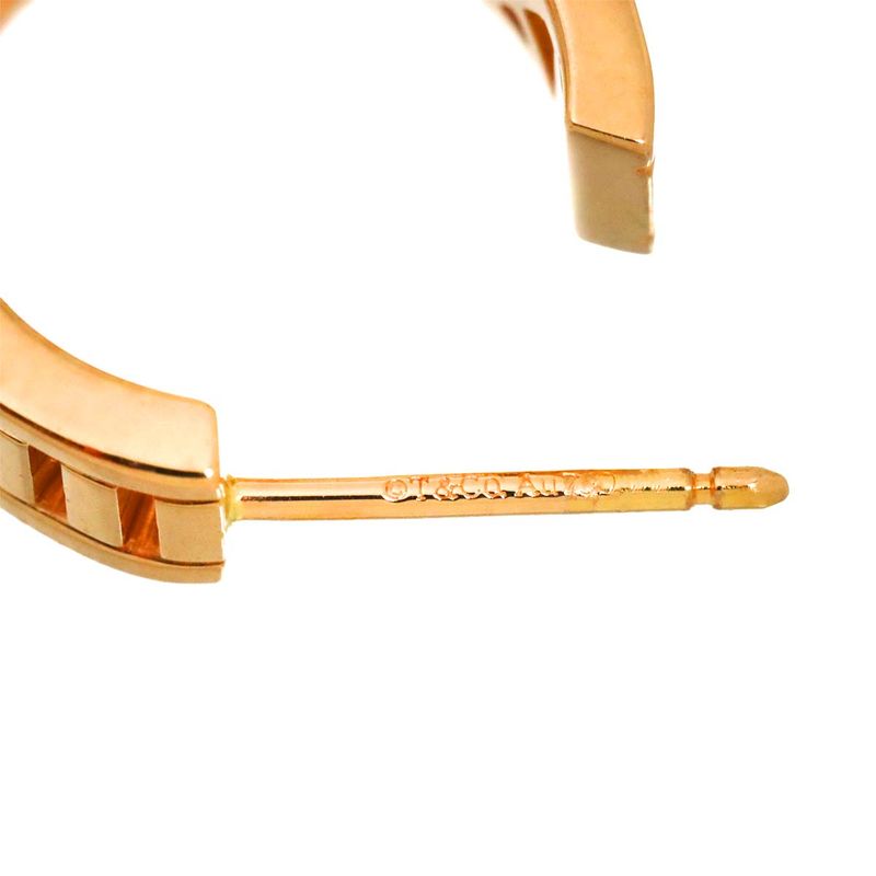 Tiffany & Co Atlas Open Earrings 18K PG