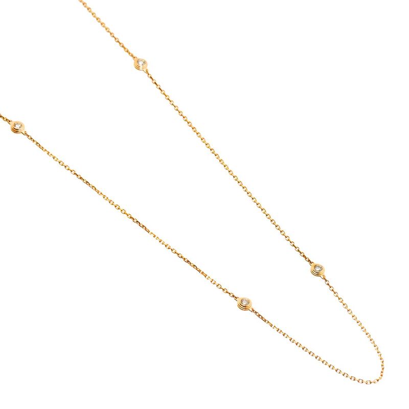 Cartier d'Amour Diamond Long Necklace 18K PG 750 Diamant
