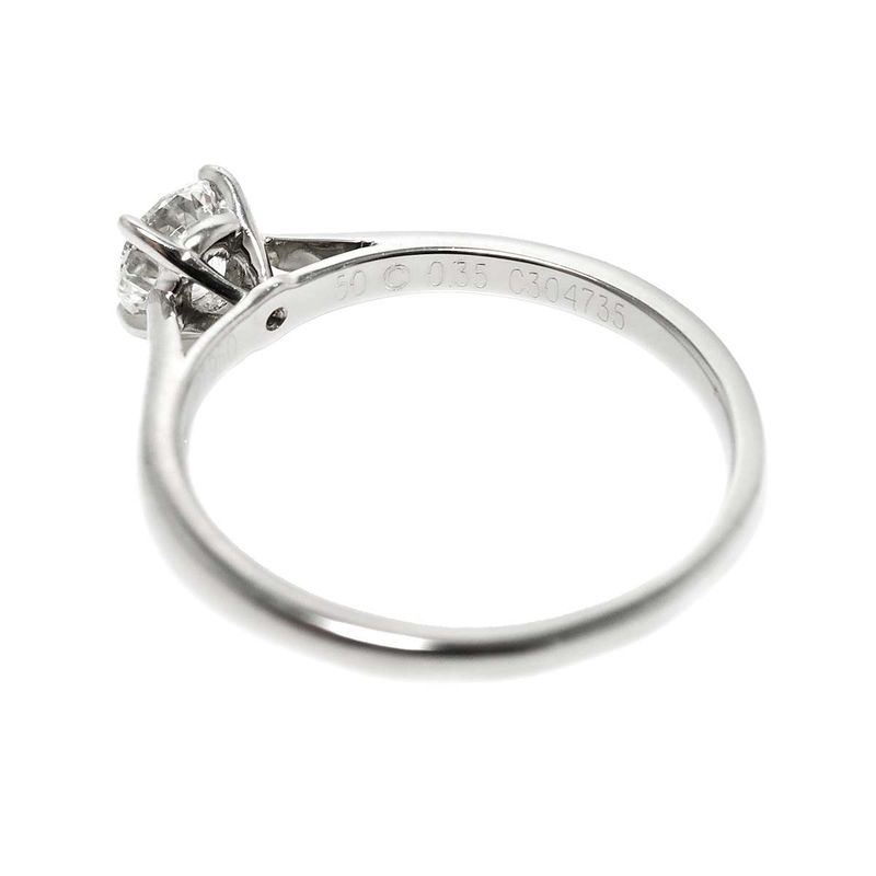 Cartier Solitaire Diamond 50 Ring Pt Platinum