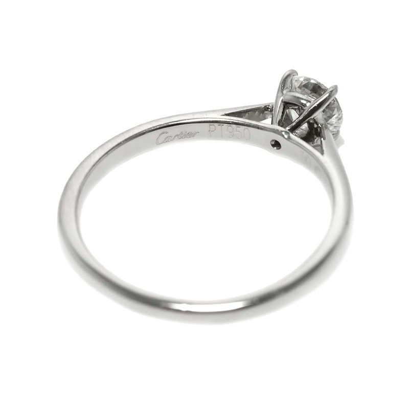 Cartier Solitaire Diamond 50 Ring Pt Platinum