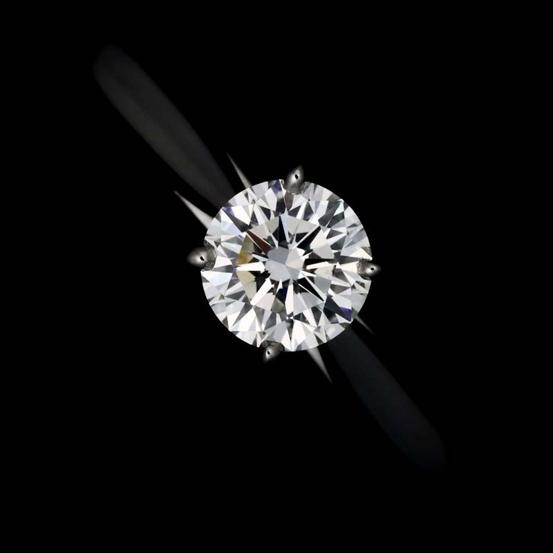 Cartier Solitaire Diamond 50 Ring Pt Platinum