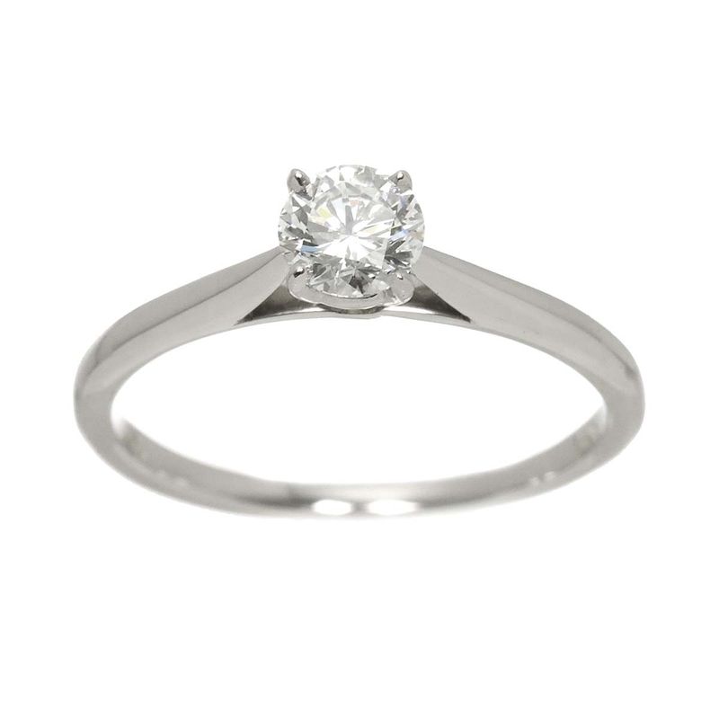 Cartier Solitaire Diamond 50 Ring Pt Platinum