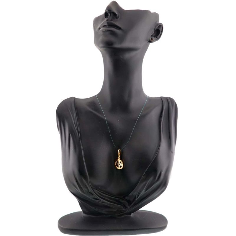 Bvlgari Tondo Cross Pendant Top 18K YG Yellow Gold 750 Charm