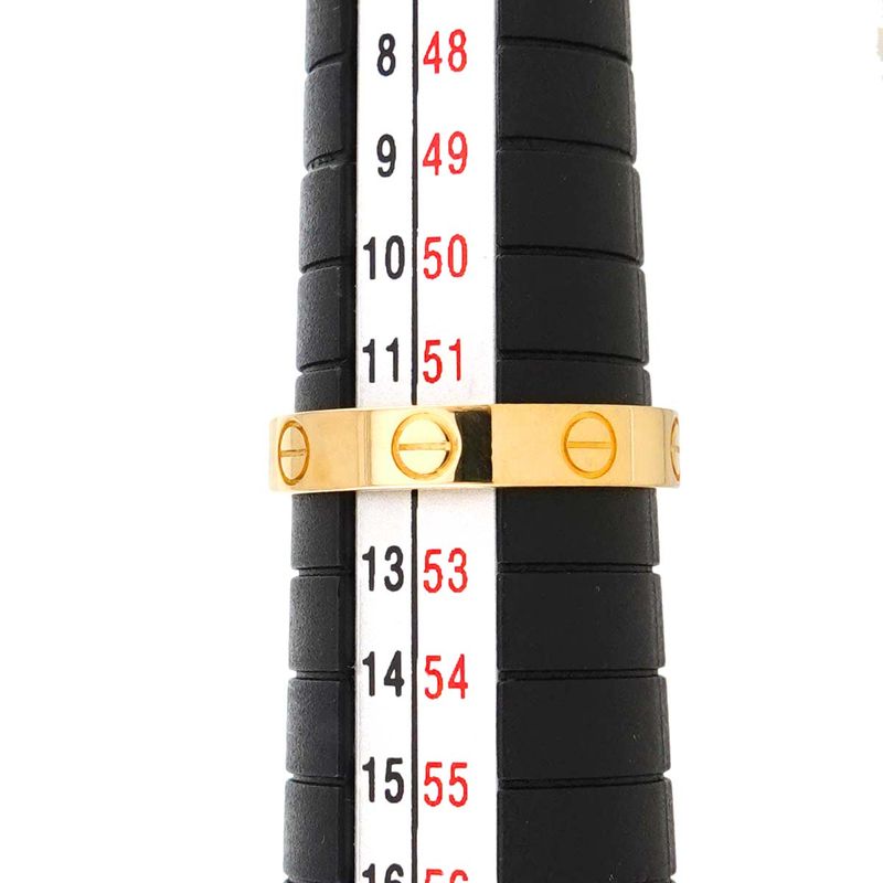 Cartier Mini Love 52 Ring 18K YG Yellow Gold