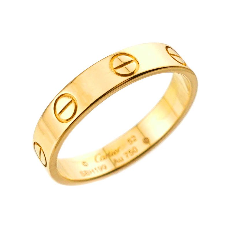 Cartier Mini Love 52 Ring 18K YG Yellow Gold