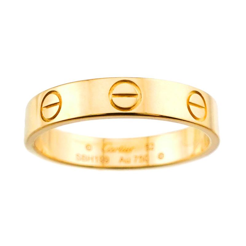 Cartier Mini Love 52 Ring 18K YG Yellow Gold