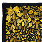 Hermes Scarf Silk Carre 90 Tourbillon Fallen Leaves Swirl Black