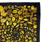 Hermes Scarf Silk Carre 90 Tourbillon Fallen Leaves Swirl Black