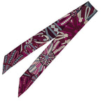 Hermes Twill Scarf Silk les Flots du Cheval Horse Award Purple