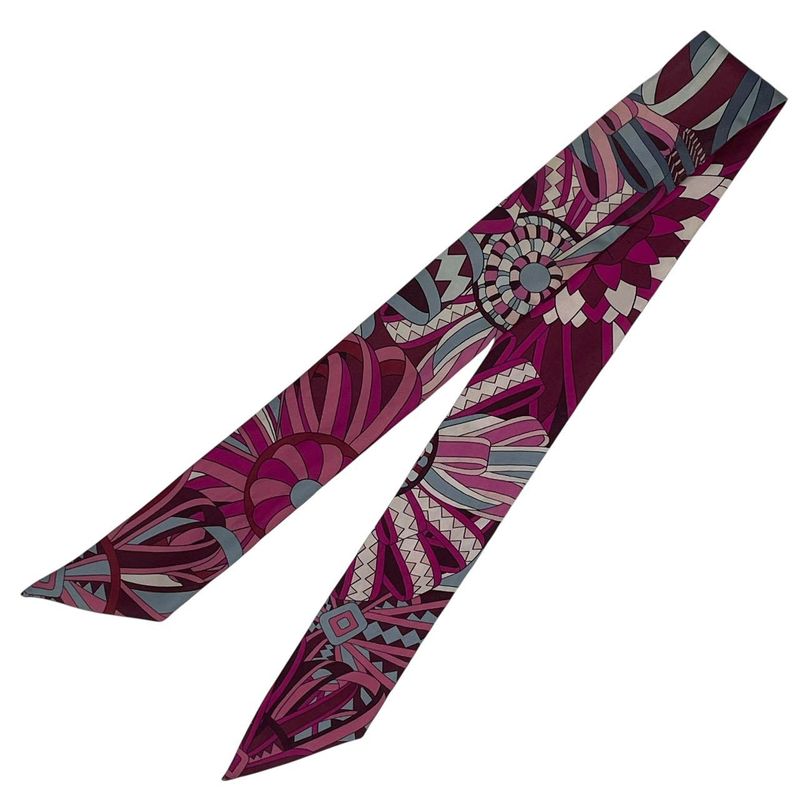 Hermes Twill Scarf Silk les Flots du Cheval Horse Award Purple