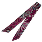 Hermes Twill Scarf Silk les Flots du Cheval Horse Award Purple