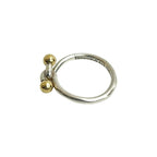 Tiffany & Co Hook Eye Love Knot 18K Gold Ring Silver