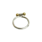 Tiffany & Co Hook Eye Love Knot 18K Gold Ring Silver
