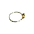Tiffany & Co Hook Eye Love Knot 18K Gold Ring Silver