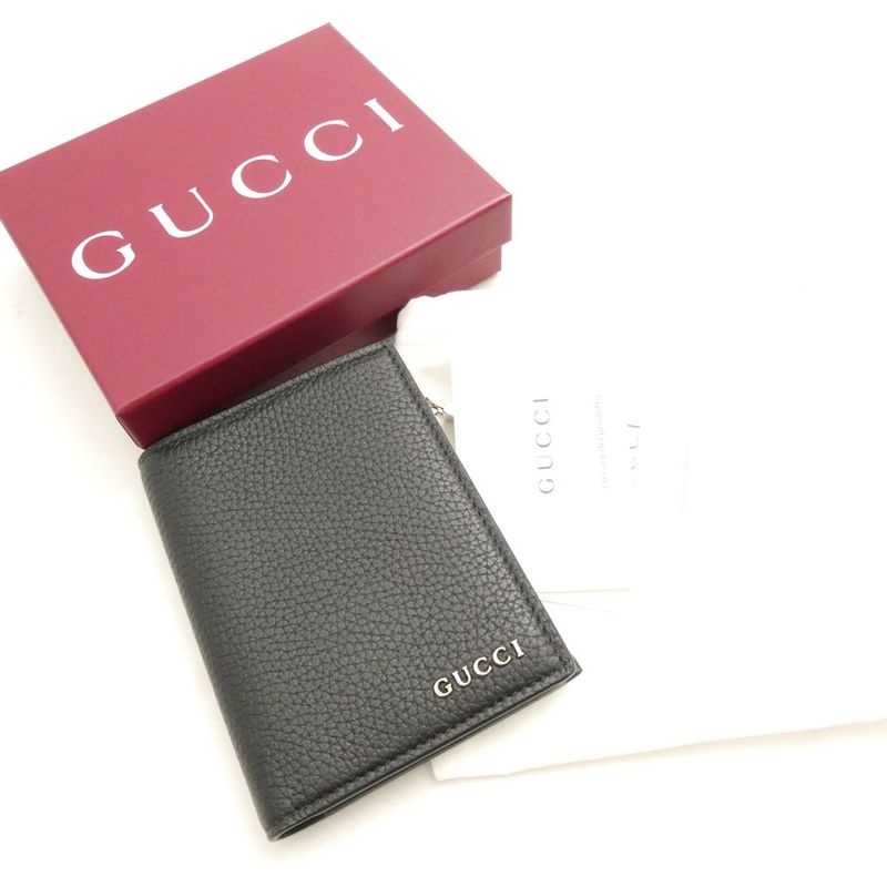 Gucci Logo Coin Wallet Mini Card Case Purse Bifold