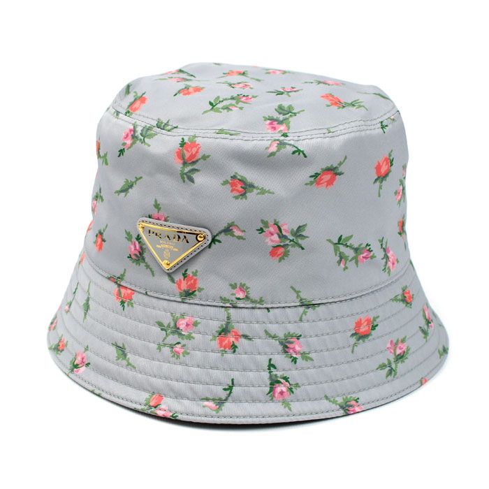 Prada Re-Nylon Tessuto Rose Perla Hat Blue Gray Blue-gray