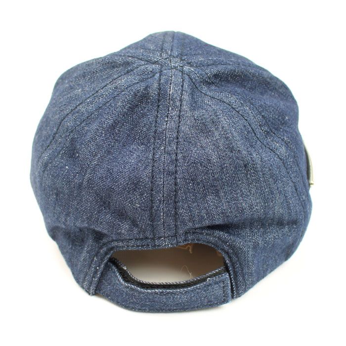 Prada Triangle Logo Denim Cap Blue