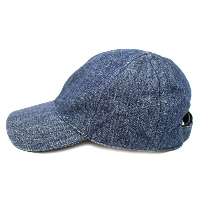 Prada Triangle Logo Denim Cap Blue