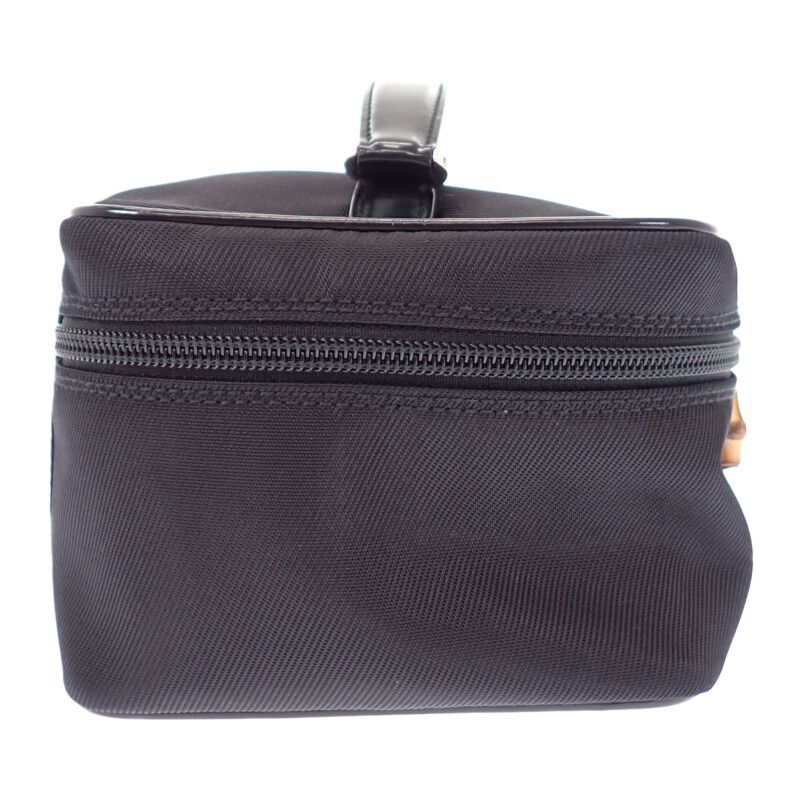Gucci Vanity 032_1956_0150 Handbag Nylon Calf Black Silver