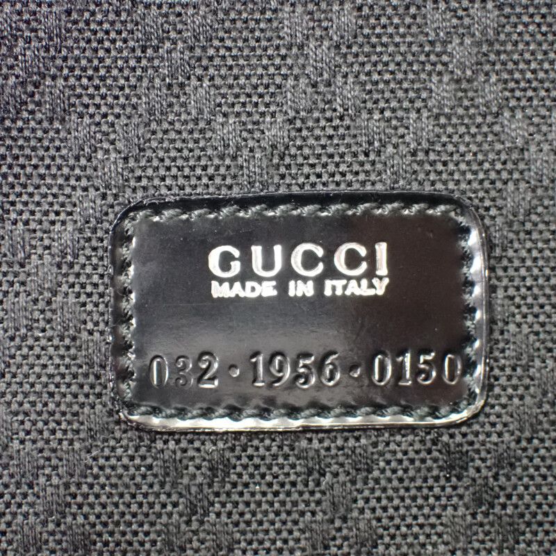 Gucci Vanity 032_1956_0150 Handbag Nylon Calf Black Silver