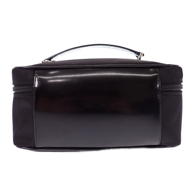 Gucci Vanity 032_1956_0150 Handbag Nylon Calf Black Silver