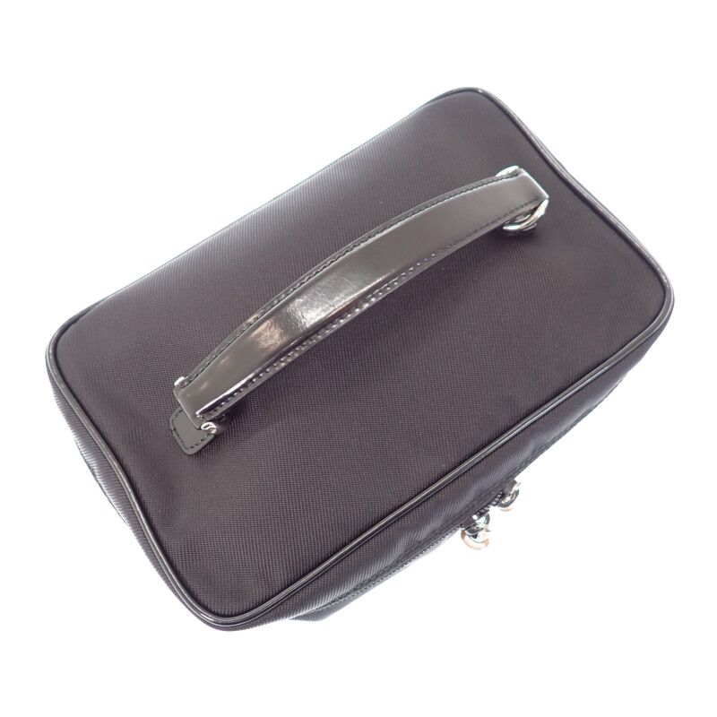 Gucci Vanity 032_1956_0150 Handbag Nylon Calf Black Silver