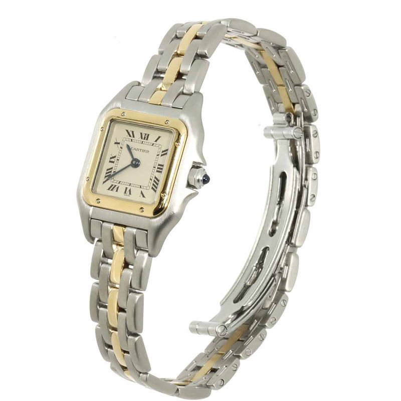 Cartier Panthere 1 Row SM Combination Watch Ivory YG Yellow