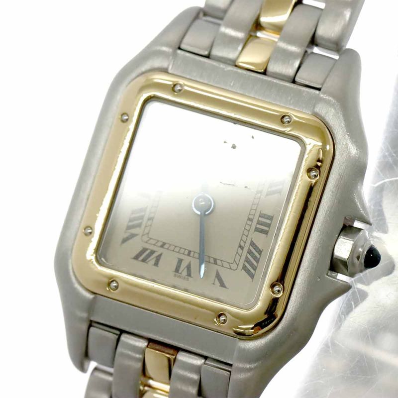 Cartier Panthere 1 Row SM Combination Watch Ivory YG Yellow