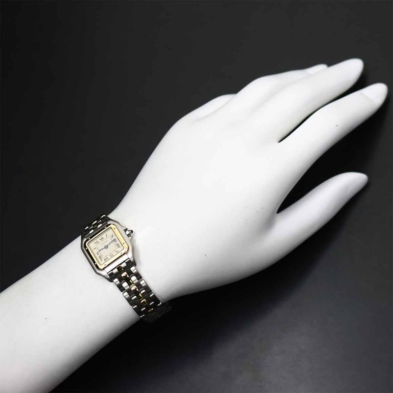 Cartier Panthere 1 Row SM Combination Watch Ivory YG Yellow