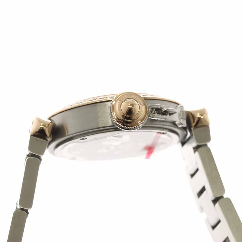 Cartier Miss Pasha Watch Bezel Diamond Silver 18K Pink