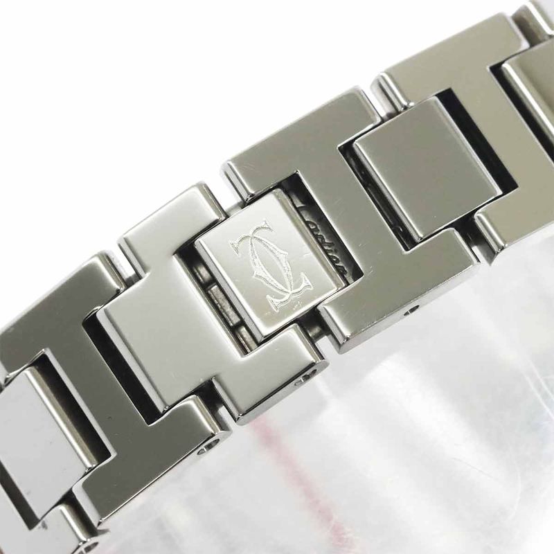 Cartier Miss Pasha Watch Bezel Diamond Silver 18K Pink