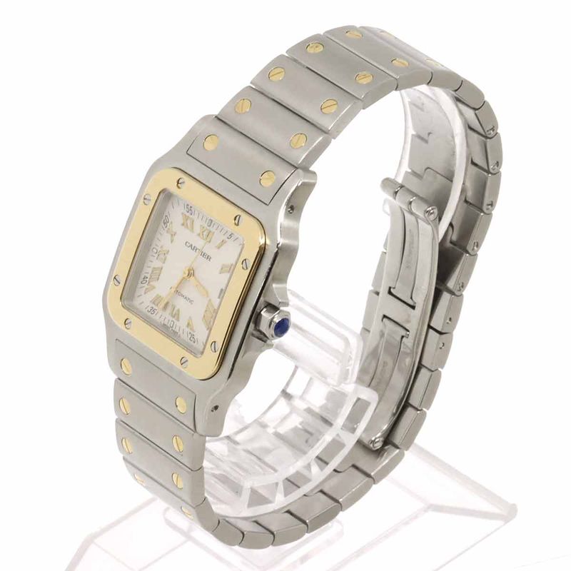 Cartier Santos Galbee LM Combination Watch 18K Yellow Gold