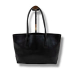 Prada Mini Tote Triangle Logo Leather Black Nero Vintage