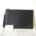 Gucci Horsebit Leather Clutch Black Purse