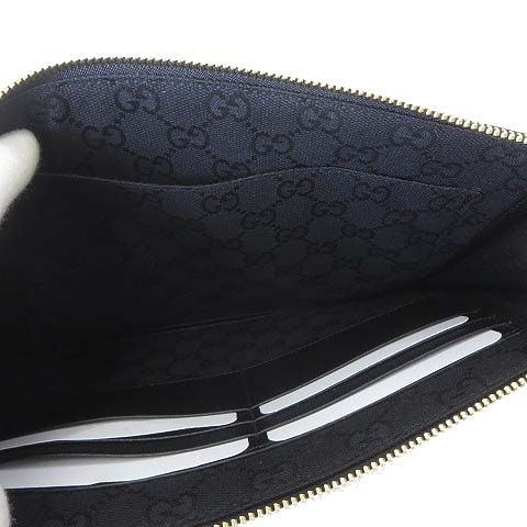 Gucci Horsebit Leather Clutch Black Purse
