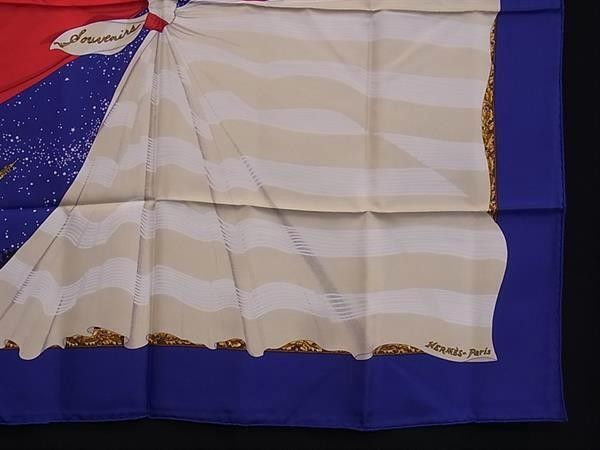 Hermes Scarf Carre 90 Multicolor Silk Souvenirs de Paris Memories