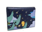 Bvlgari Card Case Serpenti Blue Leather Gold New