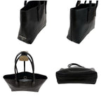 Prada Mini Tote Triangle Logo Leather Black Nero Vintage