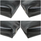 Prada Mini Tote Triangle Logo Leather Black Nero Vintage