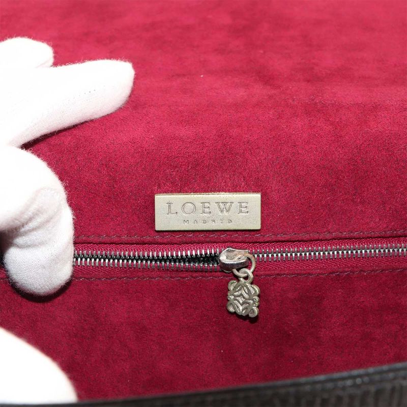 Loewe Barcelona 2-Way Bag Leather Black Silver