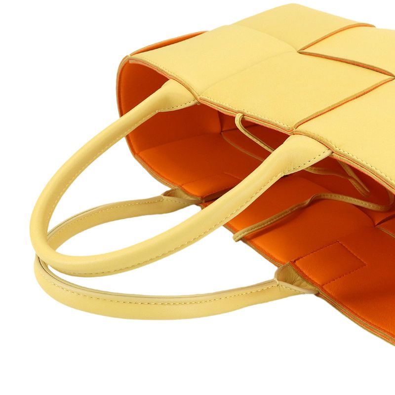 Bottega Veneta Intrecciato Small Arco Tote Leather Yellow