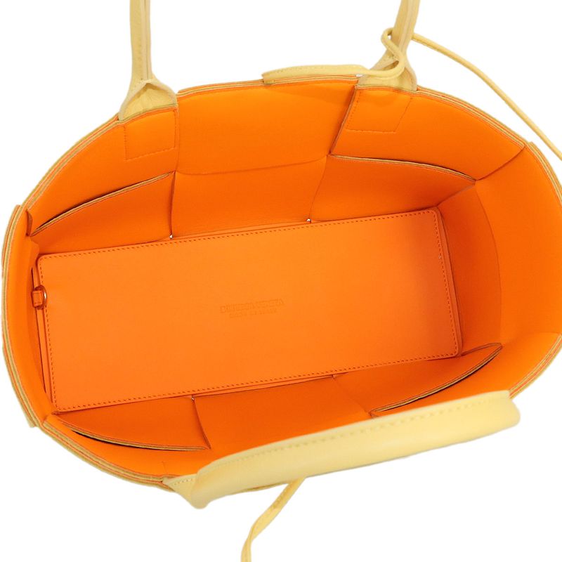 Bottega Veneta Intrecciato Small Arco Tote Leather Yellow