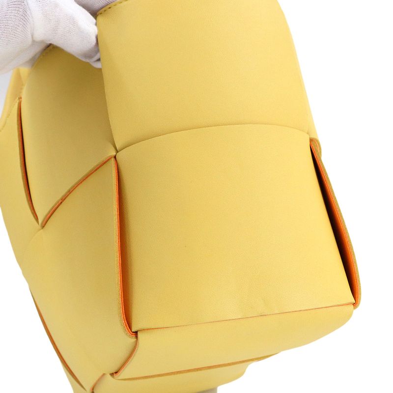 Bottega Veneta Intrecciato Small Arco Tote Leather Yellow