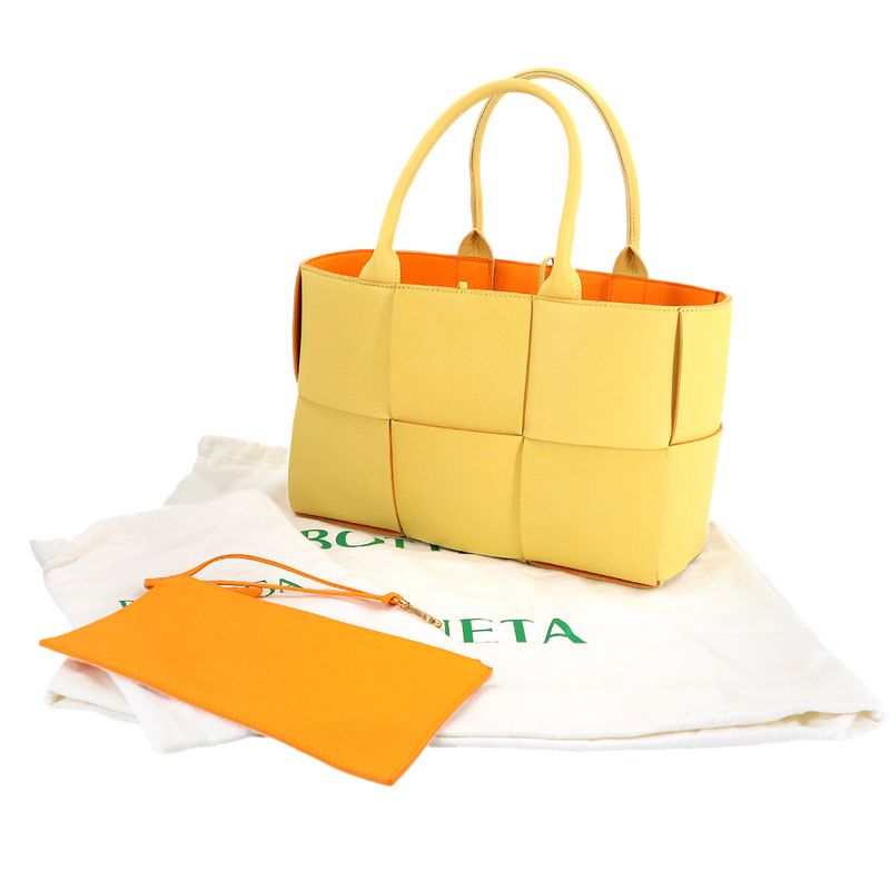 Bottega Veneta Intrecciato Small Arco Tote Leather Yellow