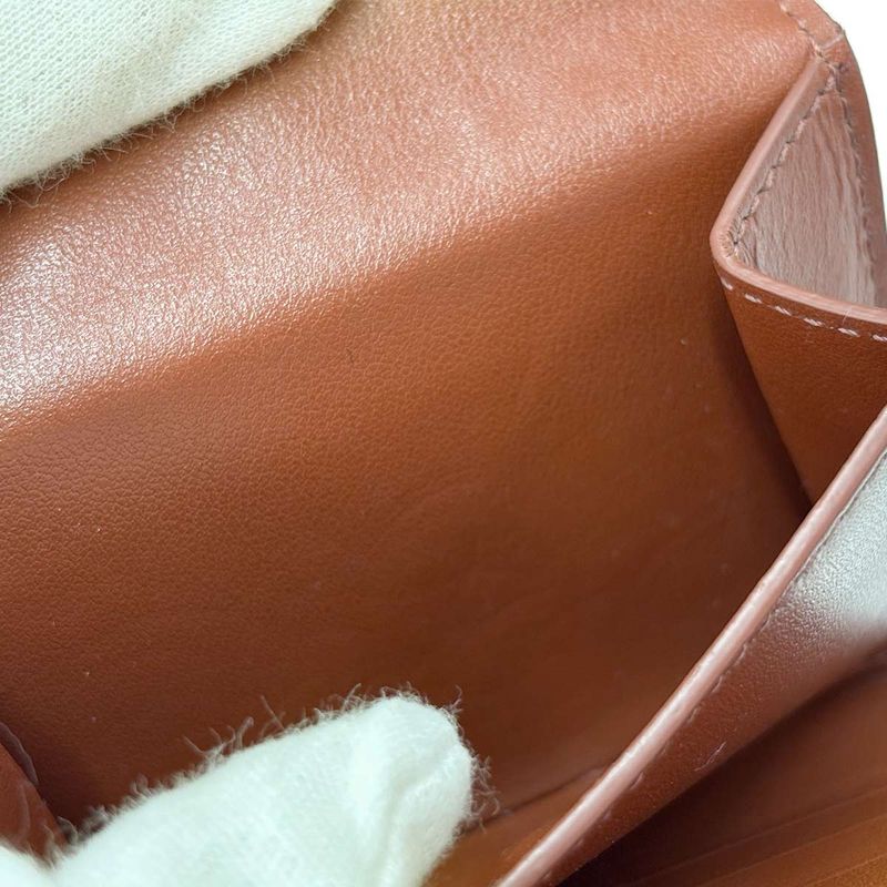 Celine Triomphe Small Trifold Wallet Tan Black