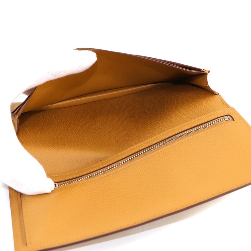 Hermes Bearn Soufflet Bifold Wallet Epsom Sesame