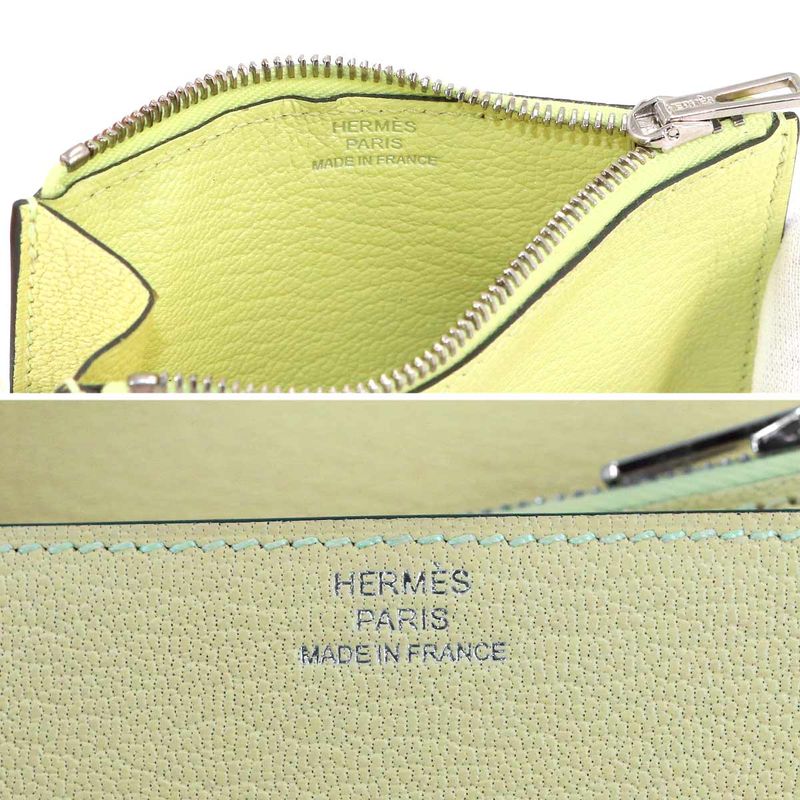 Hermes Roulis Slim Wallet Bifold Ever Color Jaune