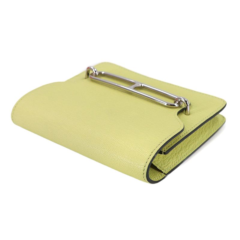Hermes Roulis Slim Wallet Bifold Ever Color Jaune