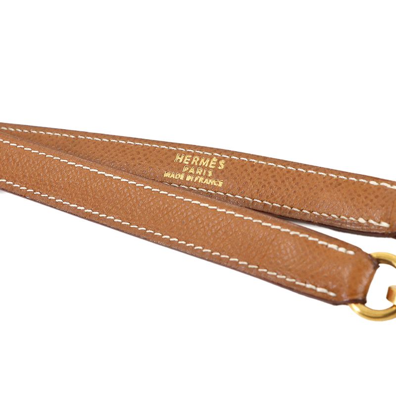 Hermes Kelly Bolide Shoulder Strap Courchevel Epsom Gold Brown