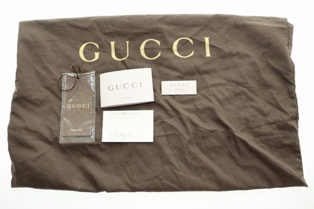 Gucci Swing Leather Tote Beige Blue Aa